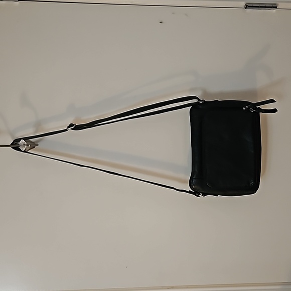 GREAT AMERICAN LEATHER WORKS Black Soft Pebble Leather Western Crossbody Bag - Picture 8 of 15